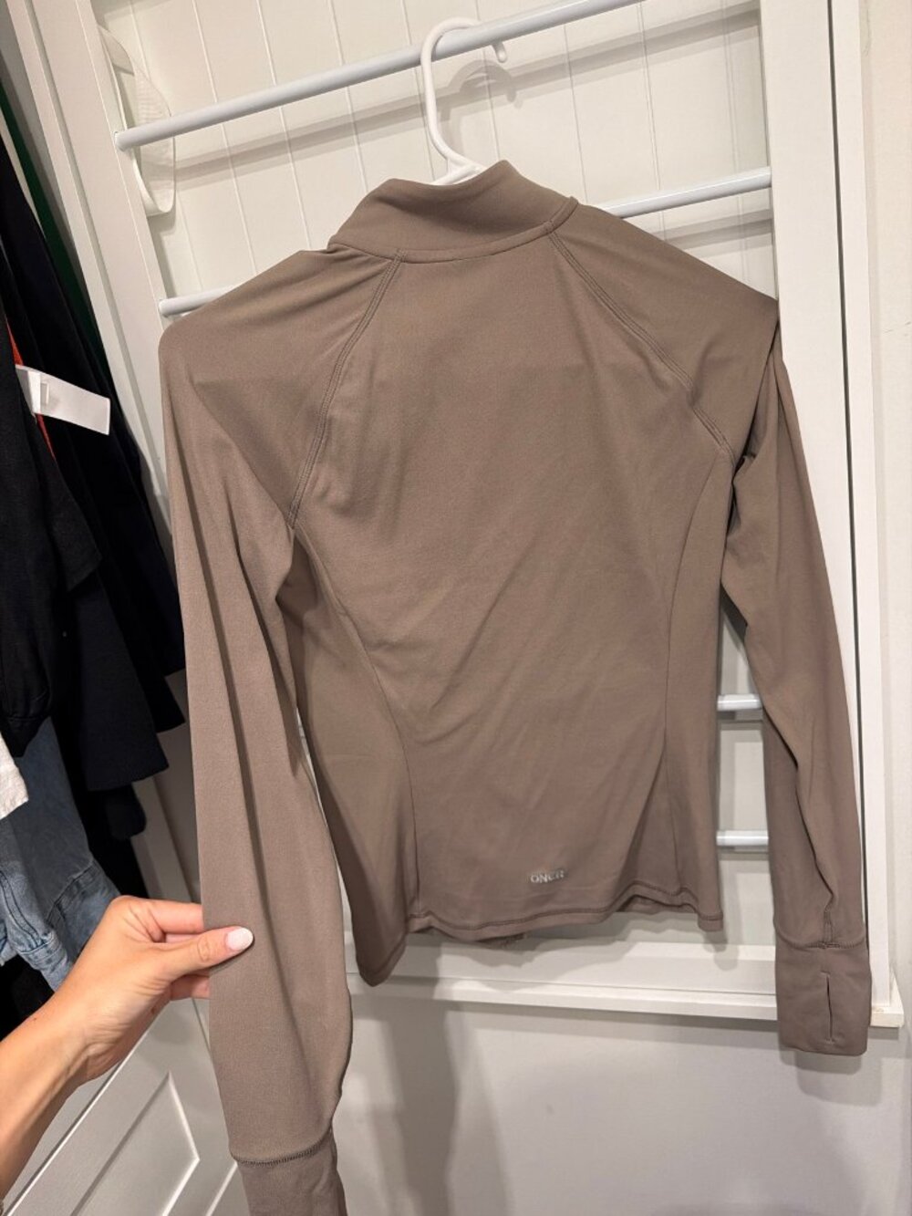 ONER Active Taupe Zip Up Jacket Size M